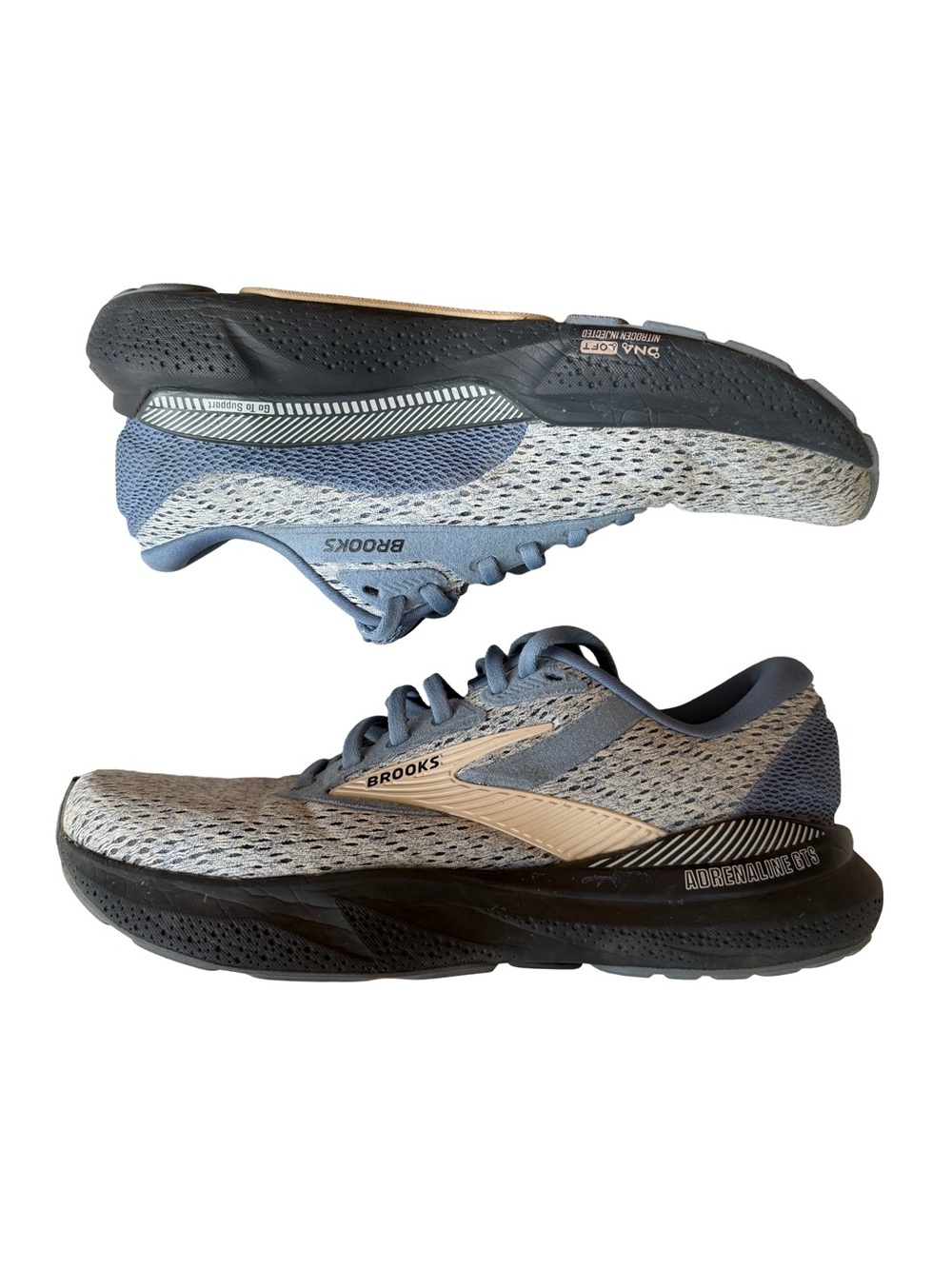 Brooks Adrenaline GTS 24 Women's Running Shoes Size 7.5 B Medium Grey Blue
